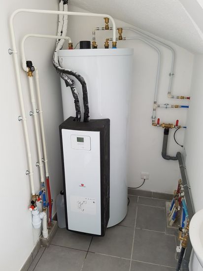 Chauffage solaire d'ECS et chaudière Saulnier Duval